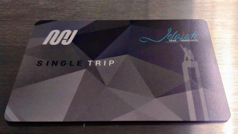 MRTジャカルタの1回券「Kartu Jelajah Single Trip」。都度利用向け